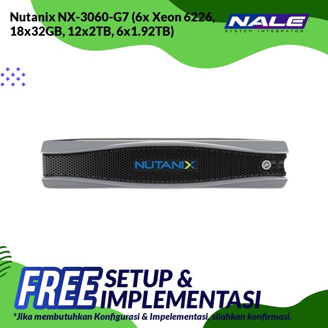 Nutanix NX-3060-G7 (6x Xeon 6226, 18x32GB, 12x2TB, 6×1.92TB)