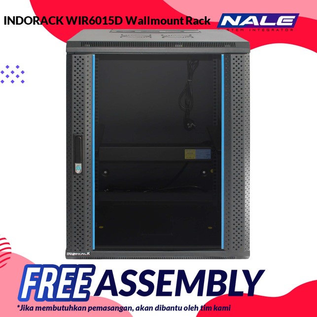 INDORACK WIR6015D Wallmount Rack 15U-600mm Depth Double Glass Door