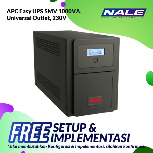 APC Easy UPS SMV 1000VA, Universal Outlet, 230V (SMV1000I-MS)