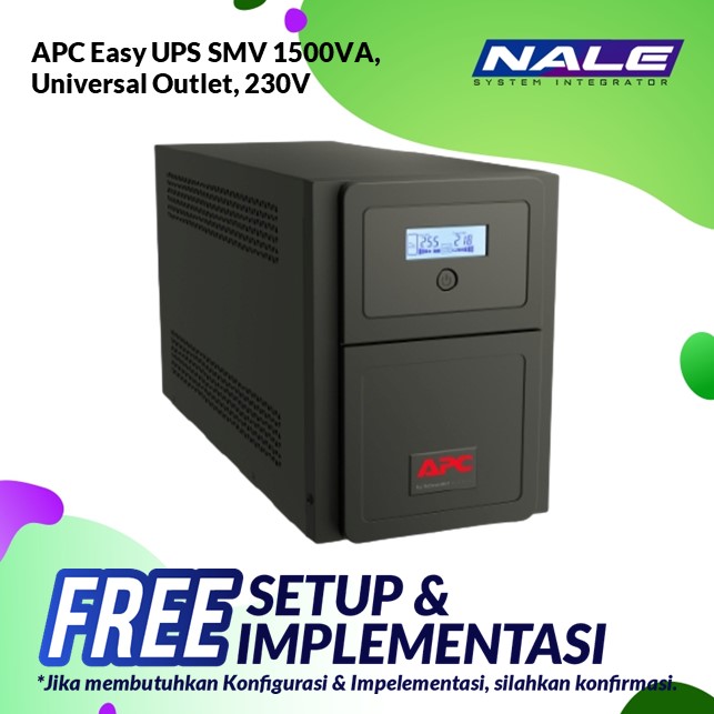 APC Easy UPS SMV 1500VA, Universal Outlet, 230V (SMV1500AI-MS)