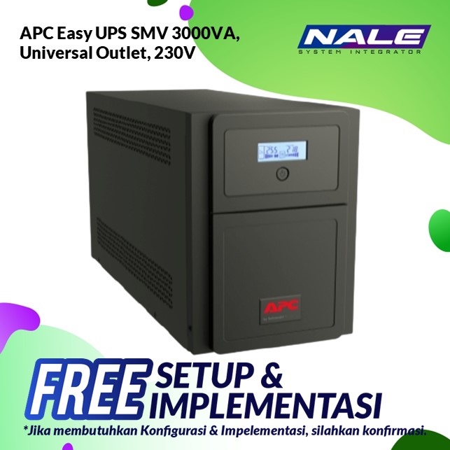 APC Easy UPS SMV 3000VA, Universal Outlet, 230V (SMV3000AI-MS)