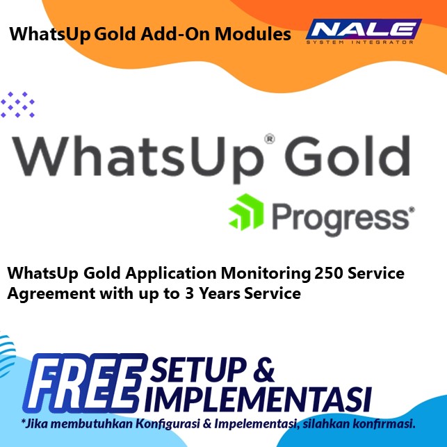 WhatsUp Gold Application Monitoring 250 Service Agreement with up to 3 Years Service