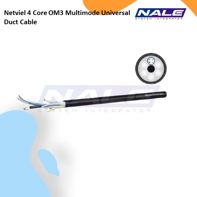 Netviel 4 Core OM3 Multimode Universal Duct Cable, Single Jacket 50/125um (NVL-UD-MM3-004)