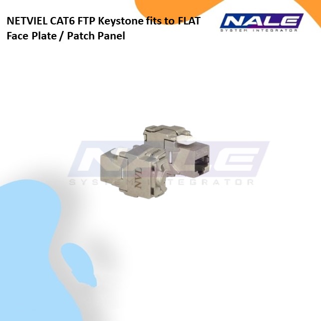 NETVIEL CAT6 FTP Keystone fits to FLAT Face Plate / Patch Panel (NVL-KS-01-06FTP)