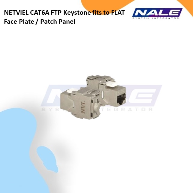 NETVIEL CAT6A FTP Keystone fits to FLAT Face Plate / Patch Panel (NVL-KS-01-06AFTP)