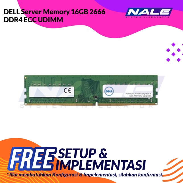 DELL Server Memory 16GB 2666 DDR4 ECC UDIMM