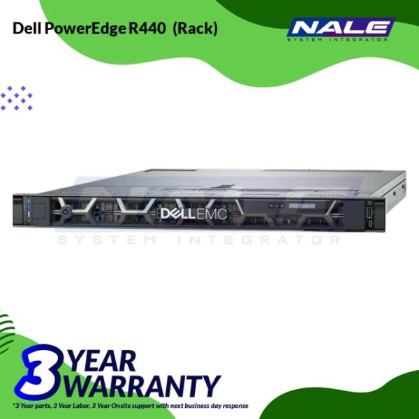 DELL Server Poweredge R440 (Rack) - Xeon Silver 4208 2.1G, 8C/16T, 9.6GT/s, 11M, Turbo - Gambar 2