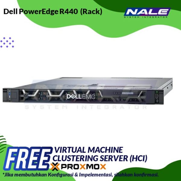 DELL Server Poweredge R440 (Rack) - Xeon Silver 4208 2.1G, 8C/16T, 9.6GT/s, 11M, Turbo