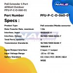 PoE Extender, 1 Port Universal Mount, Outdoor, 60 Watt, 1-Port (PFU-P-C-O-060-01) - Gambar 3