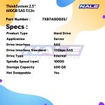 ThinkSystem 2.5" 600GB SAS 512n HDD (7XB7A00025) - Gambar 2