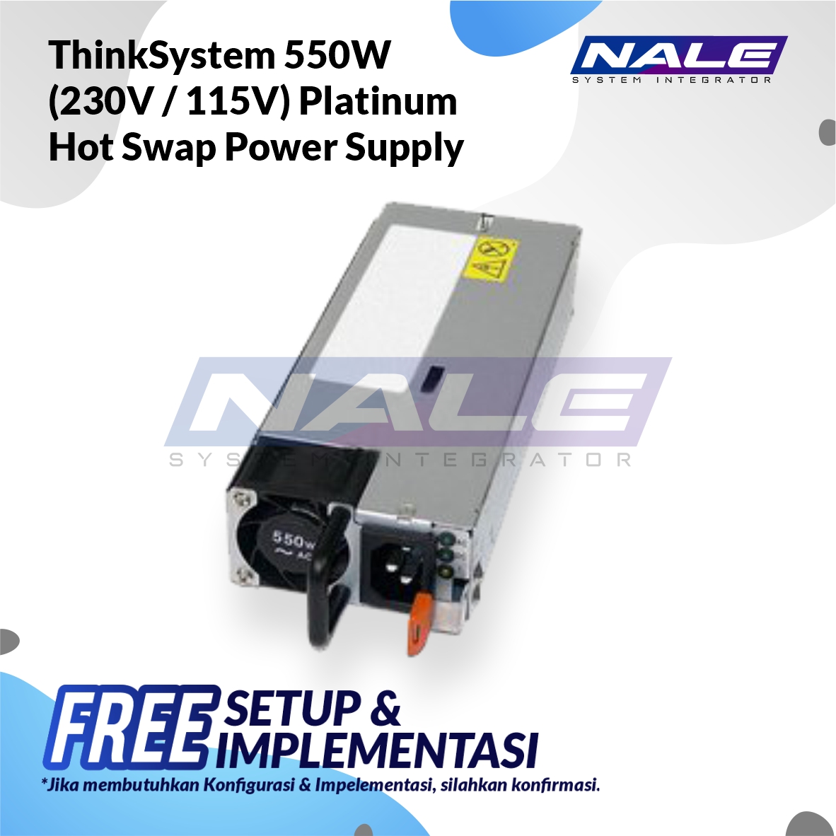 ThinkSystem 550W(230V/115V) Platinum Hot-Swap Power Supply (7N67A00882)