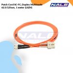 Netviel Patch Cord SC-FC, Duplex Multimode 62.5/125um, 1 meter (LSZH) (NVL-DPMM1-SC-FC-001)