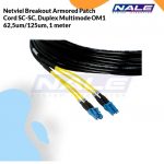 Netviel Breakout Armored Patch Cord SC-SC, Duplex Multimode OM1 62,5um/125um, 1 meter (NVL-DPMM1-SC-SC-BOA-01)