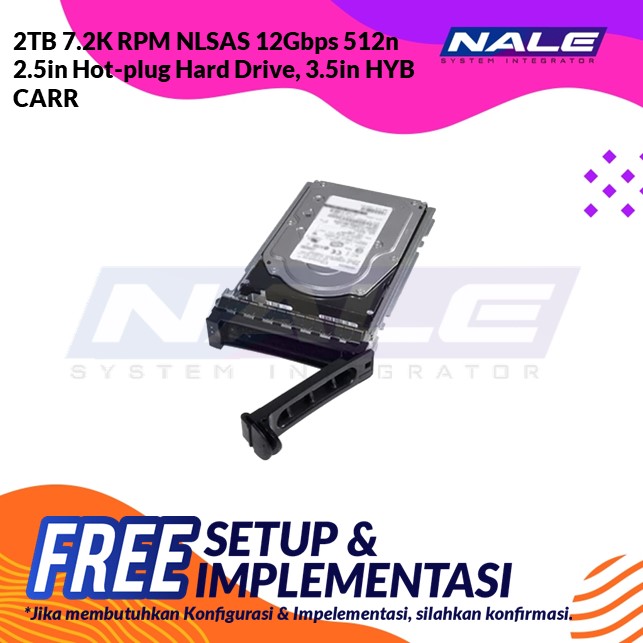 2TB 7.2K RPM NLSAS 12Gbps 512n 2.5in Hot-plug Hard Drive, 3.5in HYB CARR (400-ATJX_v2)