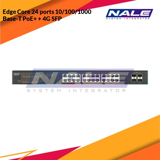 Edge Core 24 ports 10/100/1000Base-T PoE+ + 4G SFP (ECS2020-28P)