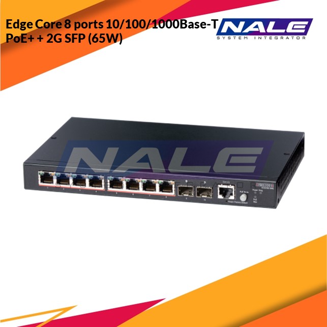 Edge Core 8 ports 10/100/1000Base-T PoE+ + 2G SFP (65W) (ECS2100-10PE)