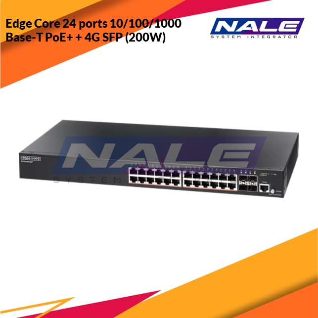 Edge Core 24 ports 10/100/1000Base-T PoE+ + 4G SFP (200W) (ECS2100-28P)