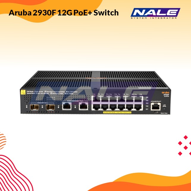 JL693A Aruba 2930F 12G PoE+ Switch (JL693A) - Gambar 1
