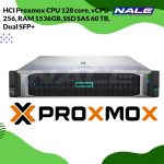 HCI Proxmox CPU 128 core, vCPU 256, RAM 1536GB, SSD SAS 60 TB, Dual SFP+