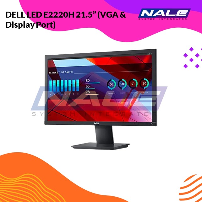 DELL LED E2220H 21.5” (VGA & Display Port)