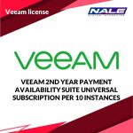 VEEAM 2ND YEAR PAYMENT AVAILABILITY SUITE UNIVERSAL SUBSCRIPTION PER 10 INSTANCES