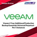 Veeam 4 Year Additional Production Backup Essentials Universal Perpetual - Per 5 Instances