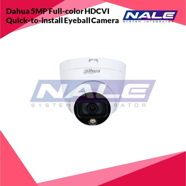 Dahua 5MP Full-color HDCVI Quick-to-install Eyeball Camera (DH-HAC-HDW1509TLQP-A-LED)