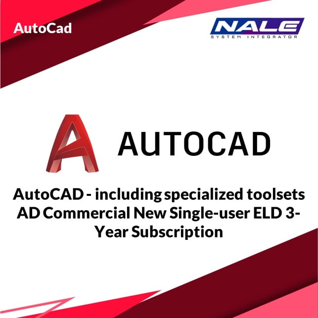 AutoCAD – including specialized toolsets AD Commercial New Single-user ELD 3-Year Subscription