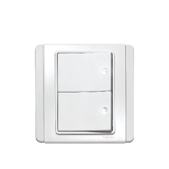 SAKLAR HOTEL SCHNEIDER NEO E3032H2_EWWW 2G 2W LED WHITE