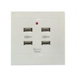 STOP KONTAK USB 4 PORT BELNET 3500MA USB CHARGER DINDING 4GANG