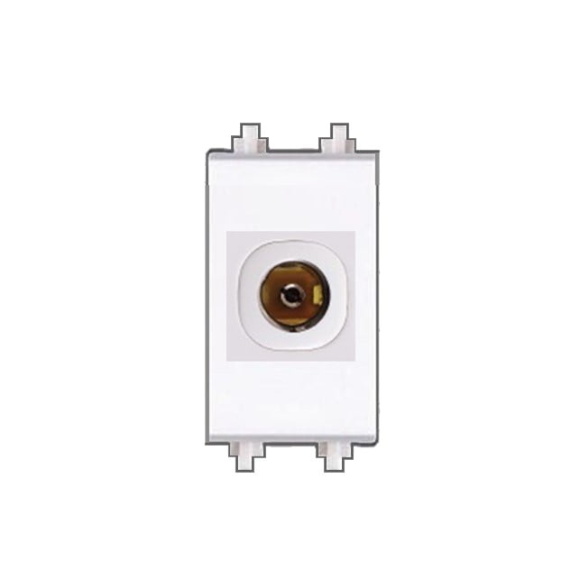 Floor Socket TV coaxial outlet, S-Flexi, 1.5 module size, white