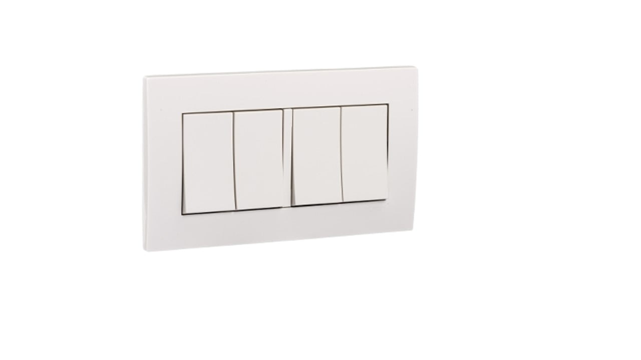 SAKLAR 4G VIVACE SCHNEIDER KB34_1_WE_G3 16AX 250V 4 GANG 1 WAY SWITCH