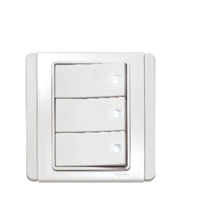 SAKLAR TRIPLE SCHNEIDER NEO E3033H1_EWWW 3G 1W LED WHITE