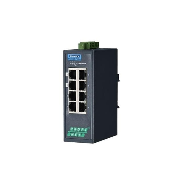 Advantech 8-port Entry Level Managed Switch with PROFINET MRP Master (EKI-5528-PNMA-AE)