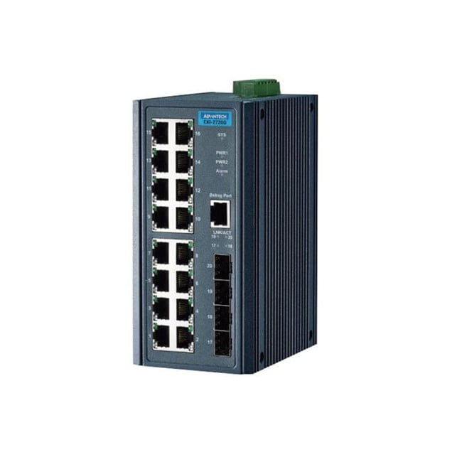 Advantech 16G+4SFP Port Unmanaged Ethernet Switch (EKI-2720G-4F-AE)
