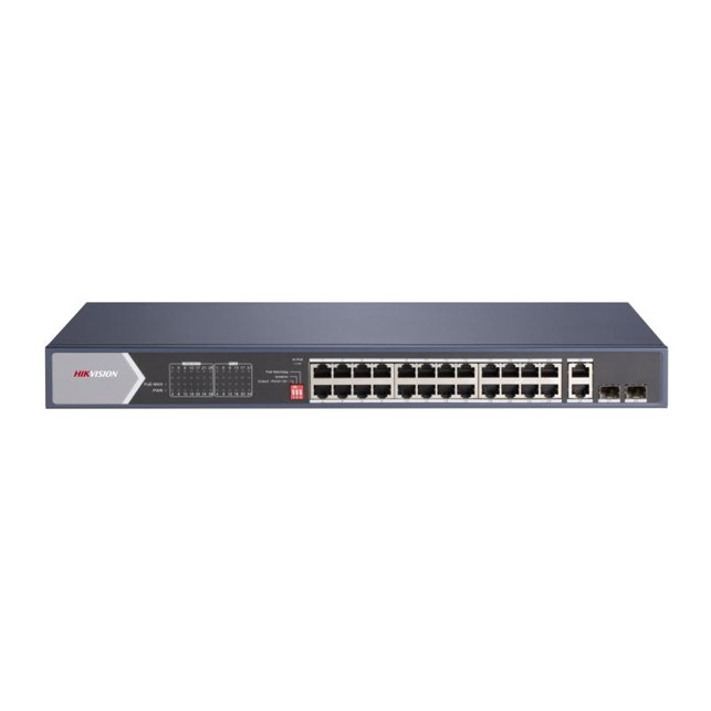 Hikvision 24 Port Gigabit Unmanaged POE Switch (DS-3E0528HP-E)