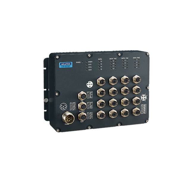 Advantech Train Switch 16* M12 X 1G Port with 12* PoE Port H (EKI-9516-P0IDH10E)