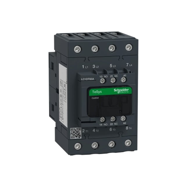 Schneider TeSys Deca contactor,4P(4NO),AC-1,<=440V 60A,220V AC 50/60Hz coil (LC1DT60M7)