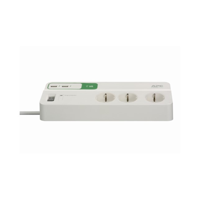 APC Performance SurgeArrest 6 outlets with 5V, 2.4A 2 port USB charger, 230V Germany