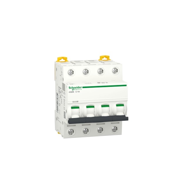Schneider iC60N - miniature circuit breaker - 4P - 10A - C curve