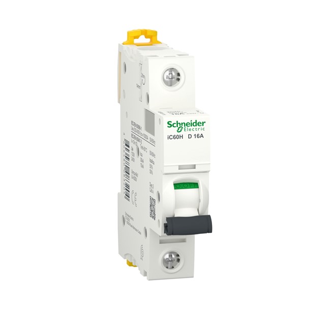 Schneider iC60H - miniature circuit breaker - 1P - 16A - D curve