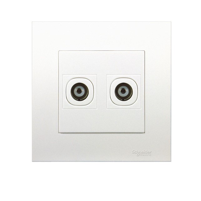 Schneider Vivace 2 Gang Stop Kontak TV [KB32TV]