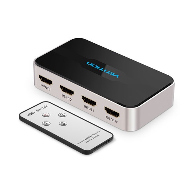 Vention AFF HDMI Switcher (3 in 1 out) 4K 3D FullHD High Quality - AFF
