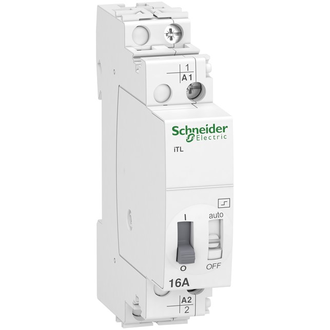 Schneider impulse relay iTL - 1P - 1NO - 16A - coil 110 VDC - 230...240 VAC 50/60Hz (A9C30811)