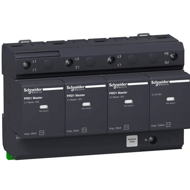 Schneider PRD1 Master modular surge arrester - 3 poles + N - 350V (16363)