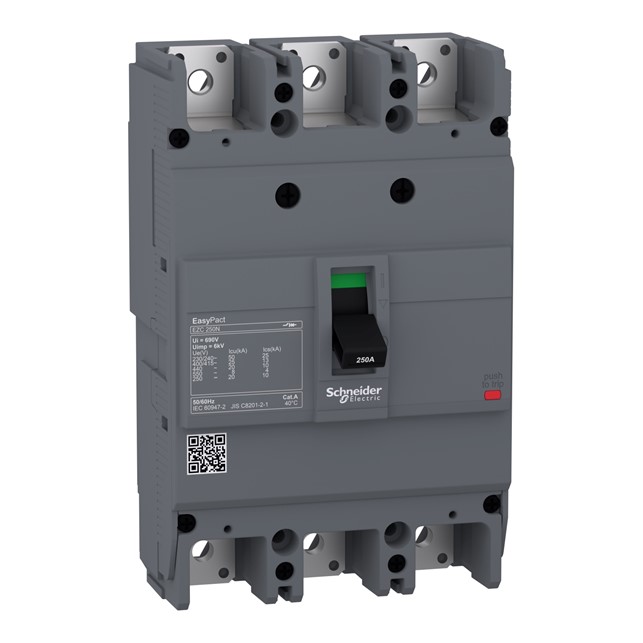 Schneider circuit breaker Easypact EZC250N – TMD – 160 A – 3 poles 3d (EZCV250N3160)