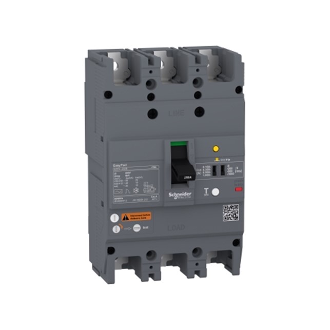 Schneider circuit breaker Easypact EZCV250N – TMD – 100 A – 3 poles 3d (EZCV250N3100)