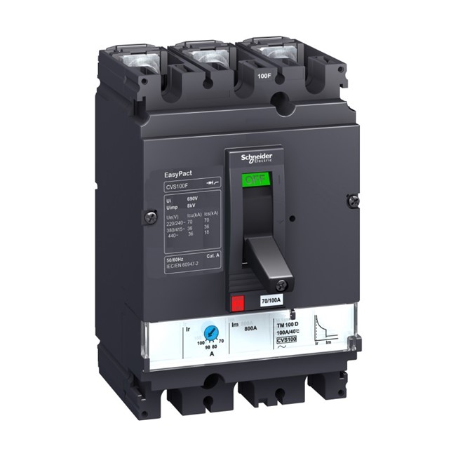 Easypact CVS - CVS250B TM250D circuit breaker - 3P/3d