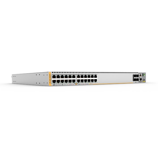 Allied Telesis 24-port 10/100/1000T PoE+ stackable switch with 4 SFP+ ports and dual hotswap PSU bays + 1 Years NCP (AT-x930-28GPX)