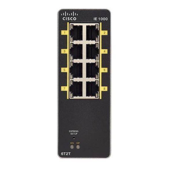 Cisco IE-1000 GUI based L2 switch, 8 FE copper ports (IE-1000-6T2T-LM)